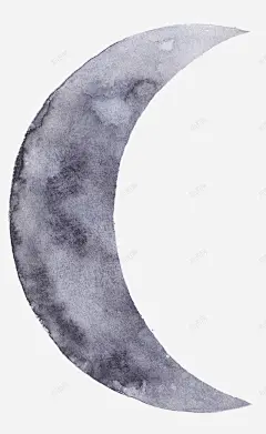 手绘水彩月球月牙月亮中秋月相变化PS设计 免抠png 设计图片 免费下载 页面网页 平面电商 创意素材