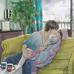 日本小姐姐的大尺度情侣接吻插画作品，网友：好甜！！ : 有木有考虑过单身狗的感受！