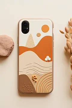 植物抽象图案图画手机外壳