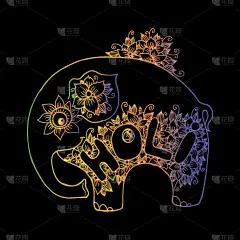 自然美,胡里节,亚洲象,华丽的,图像,模板,问候,庆祝,装饰