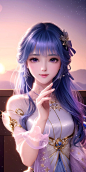 紫色国风美女 | 无界AI