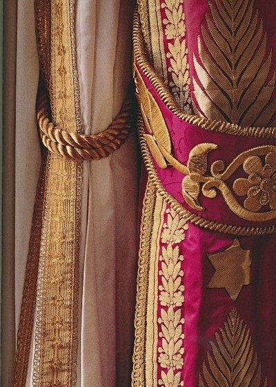 Embroidered silk