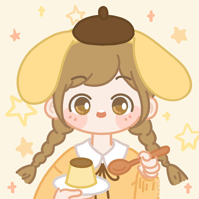 卡通 头像 cr：芋泥甜饼