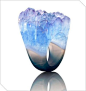 Ring | Joya Designs.  Raw blue agate stone