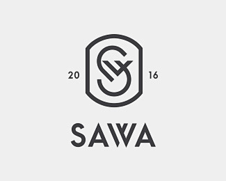 sawa标志sw字母s字母服装品牌个人logo时尚商标设计图标图形标志logo