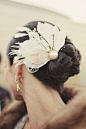Flower and pearl hair clip