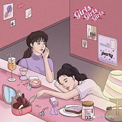 插画丨高颜值美女画手的复古回忆！会画画又有颜的小姐姐我可以-书画家之家