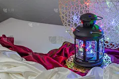 一个美丽的阿拉伯问候卡Ramadan Kareem
