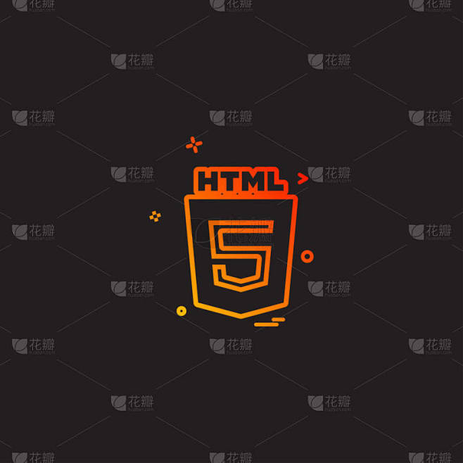 HTML 5图标设计向量