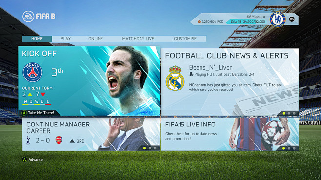 FIFA menu reskin on ...