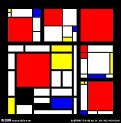 信仰温馨采集到名画配色风格-蒙德里安