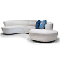 Pictured with the Champagne Sectional Armless Loveseat, Bumper and the Champagne Sectional Wedge