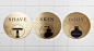 Acid-etched brass signage by ThoughtAssembly for male grooming business Men's Biz