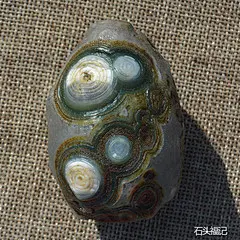 阿拉善戈壁石 玛瑙原石 外蒙地表眼睛石原石 天然8字眼 俏色奇石