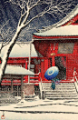 你们的城市下雪了吗？
画中的日本大雪纷飞 ​​​​