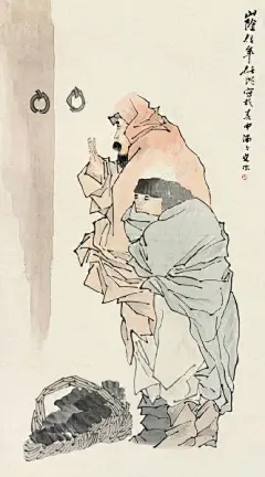  任颐：（1840-1896年），祖籍浙江山阴人，初名闰，字伯年；一字次远，号小楼，（亦号“晓楼”）儿时随父（任鹤声）学画，十四岁到上海，在一处扇庄当学徒，后以卖画为生。他曾在太平天国时期掌大旗，天京沦陷，才又随伯父任熊和任熏到上海卖画，在期间结识了胡公寿，张子祥，陈允升，虚谷，杨伯润，蒲作英，杨岘，吴昌硕等。1895年，光绪二十一年十一月初四，因身心受鸦片之害而引发肺炎去世，享年56岁。
      任颐精于肖像画，早年师法仿萧云从，陈洪绶，费晓楼，任熊等人；晚年吸收华岩笔法，笔法更加简逸灵活，往往寥寥