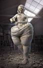 statue Marble 3D sculpture fat fitness