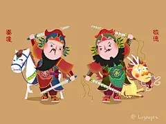 卡通门神图片_纵览新闻