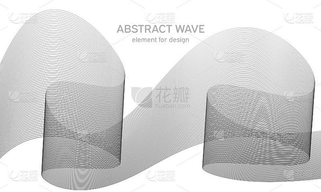 Abstract wave element for design. Digital frequenc
