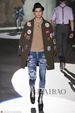 肌肉硬汉vs Bling妖男！D二次方(DSquared2) 2017春夏男装秀，海报网带你亲临2017春夏米兰男装周