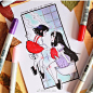 不知道这属于什么画风，但是非常可爱，希望你们也喜欢
作者ins：paulinaaapc
#木木画画##手绘是一种信仰##马克笔# ​​​​
