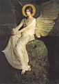 Winged Figure Seated upon a Rock,Abbott Handerson Thayer (August 12, 1849 - May 29, 1921)