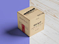 Square Carton Box Mockup 6款正方形纸盒打包快递纸箱包装设计贴图ps样机素材展示效果图_UIGUI