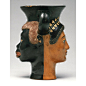 Janiform kantharos with addorsed heads of a male African and a female Greek.　ca. 480–470 B.C.