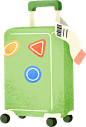 夏日旅游贴纸-行李箱