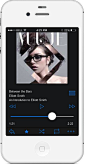 Iphone5 简约音乐播放器
