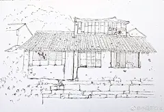 老房子作者：@小嫩手Tina 
纸：宝虹中粗300g
笔：小染，秀意
颜料：白夜艺术家级12色
#水彩##手绘##水彩教程# ​​​​