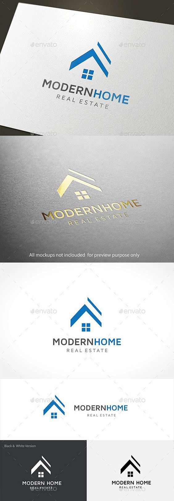 Modern Home Logo Tem...