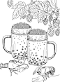 小龙虾_蹦跳_啤酒_插画_图片大全—全景创意图库（quanjing.com）_正版图片视频素材网站