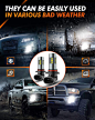 SEALIGHT 9006/HB4 LED Fog Light Bulbs, 6000K Xenon White, 27 SMD Chips, 360-degree Illumination, Non-polarity, Fog Lights - Amazon Canada