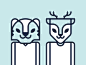 Roma & Nuki deer buck venado character personaje mask mascara tigre tiger