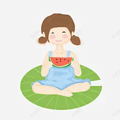 彩色扁平化吃西瓜食物元素高清素材 创意 卡通 吃西瓜 彩色 扁平化 插画 水果 浮萍 美食 免抠png 设计图片 免费下载 页面网页 平面电商 创意素材