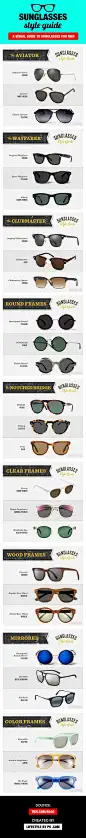 A Visual Guide To Sunglasses For Men - Infographic | LIFESTYLE BY PS: 