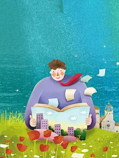 儿童图书馆宣传海报背景模板 免费下载 页面网页 平面电商 创意素材