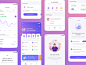 Finance App bank wallet payments illustration payment mobile ui ios icon gradient typography card application app design app