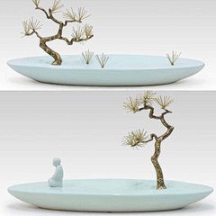 样板房玄关摆件 样板间新中式软装饰品 创...