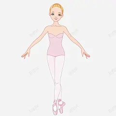 芭蕾舞女孩高清素材 卡通 女孩 芭蕾舞 免抠png 设计图片 免费下载