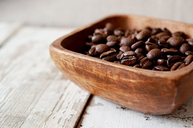 coffee beans in wood...