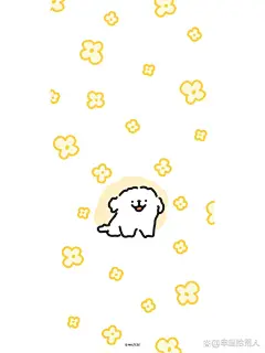 十八张线条小狗手机壁纸 总有一张是你的爱