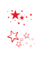 八一国庆五角星图标星星矢量图红星形状装饰