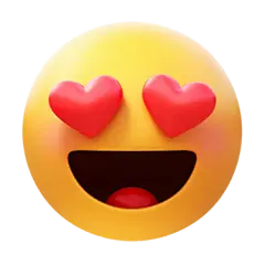 smiling face with heart eyes PNG, SVG