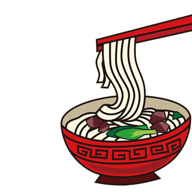 卡通面条吃面png