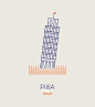 Line Icons of the World's Most Famous Landmarks