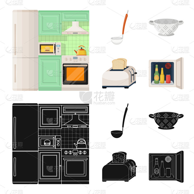 厨房器具,计算机图标,黑色,家庭生活,图...