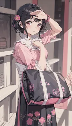 数字艺术漫画风少女插画-众图网