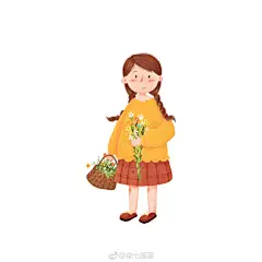 小人物上色柒七插画 
采花的小女孩
调皮的画画孩子
雨衣男孩儿 ​​​​
